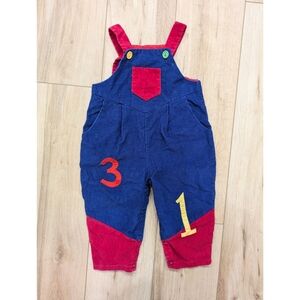 Vintage Colourblock Number Overalls